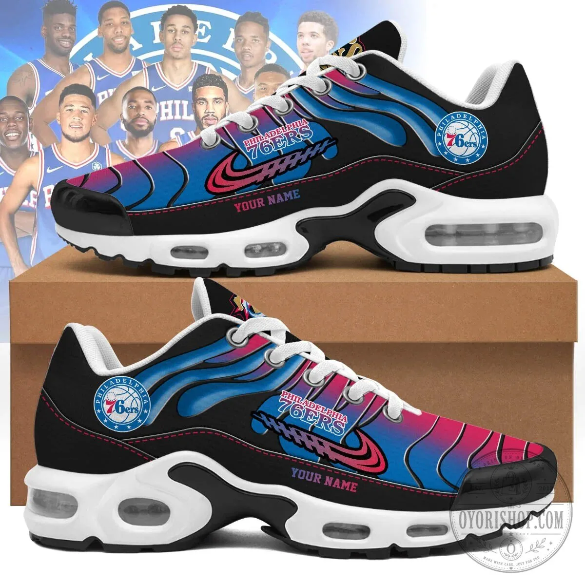 Philadelphia 76ers Personalized Air Max Sneakers