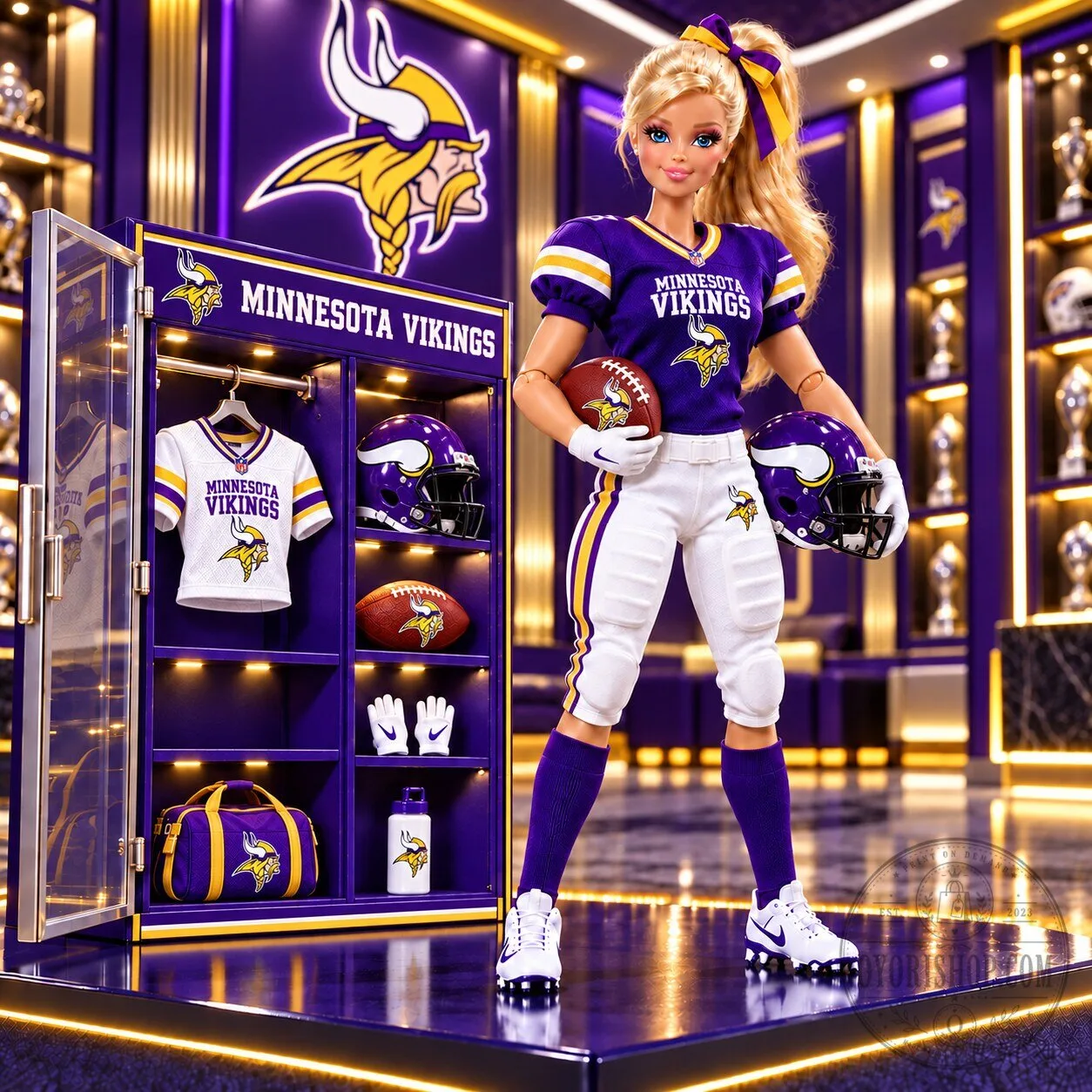 Minnesota Vikings Barbie Doll Collectible Figure