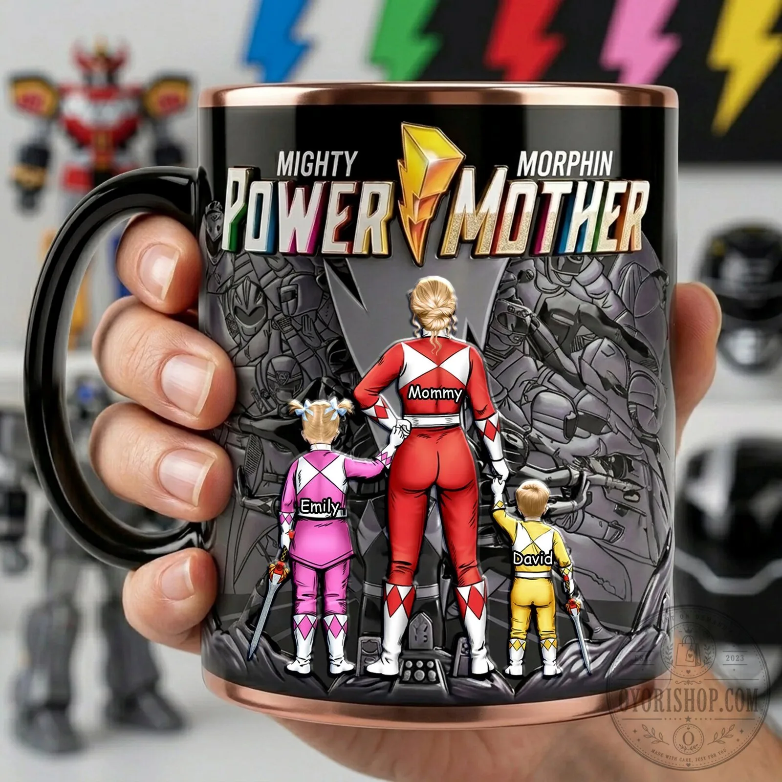 Mighty Morphin Power Mother Personalized Custom Name Coffee Mug for Mom 10 Mighty Morphin Power Mother Personalized Custom Name Coffee Mug for Mom