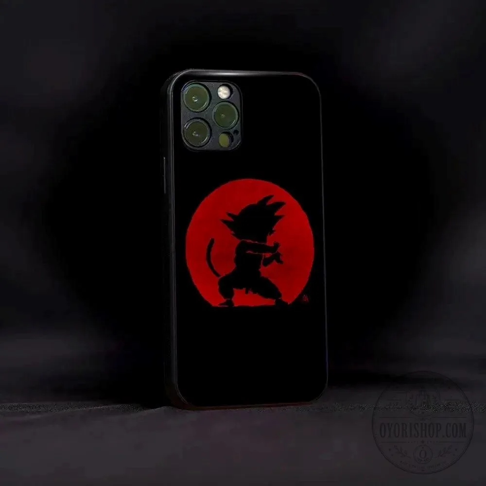 Dragon Ball Son Goku Silhouette Red Moon Phone Case