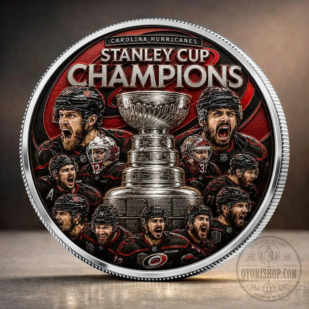 Carolina Hurricanes Stanley Cup Champions 2026 Commemorative Hockey Coin 8 Carolina Hurricanes Stanley Cup Champions 2026 Commemorative Hockey Coin