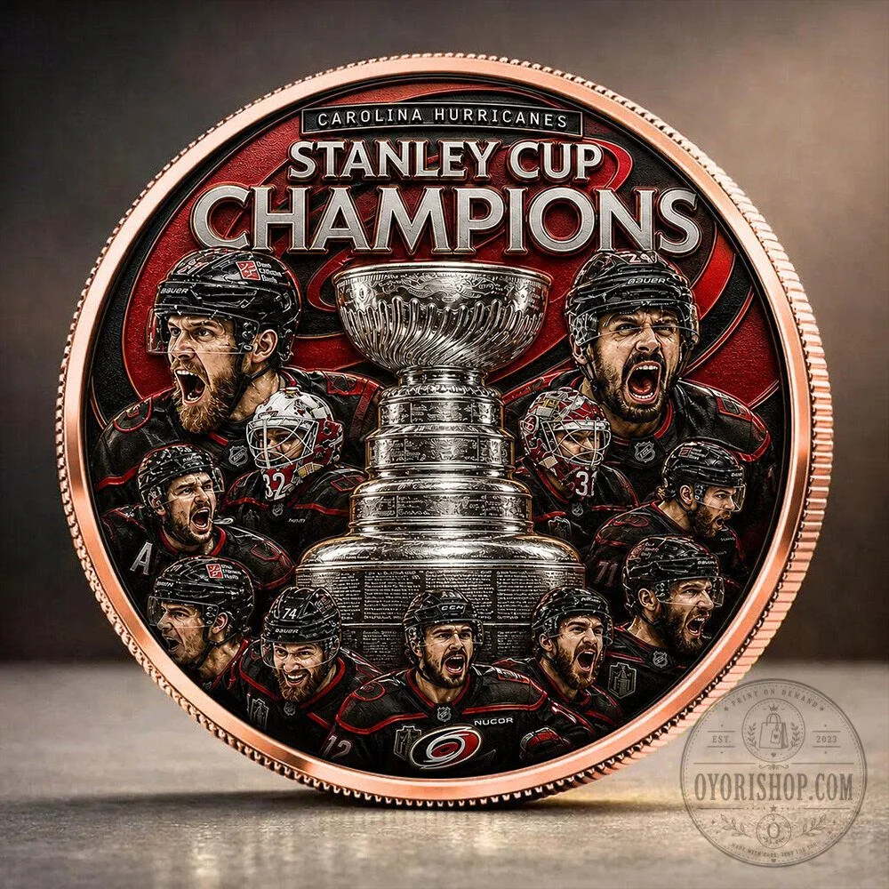 Carolina Hurricanes Stanley Cup Champions 2026 Commemorative Hockey Coin 9 Carolina Hurricanes Stanley Cup Champions 2026 Commemorative Hockey Coin
