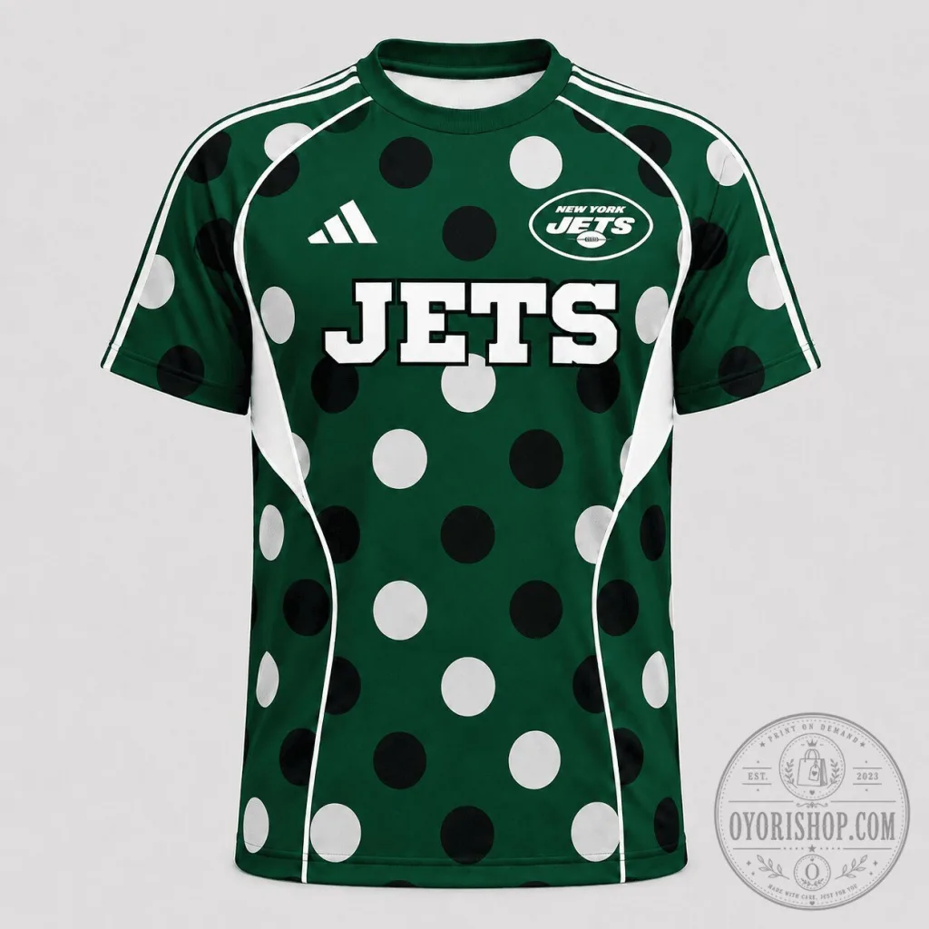 New York Jets Polka Dot Football Fan Game Day Jersey New York Jets Polka Dot Football Fan Game Day Jersey