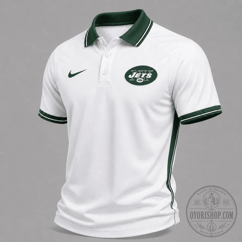 New York Jets White Gameday Polo Shirt for Men and Women New York Jets White Gameday Polo Shirt for Men and Women