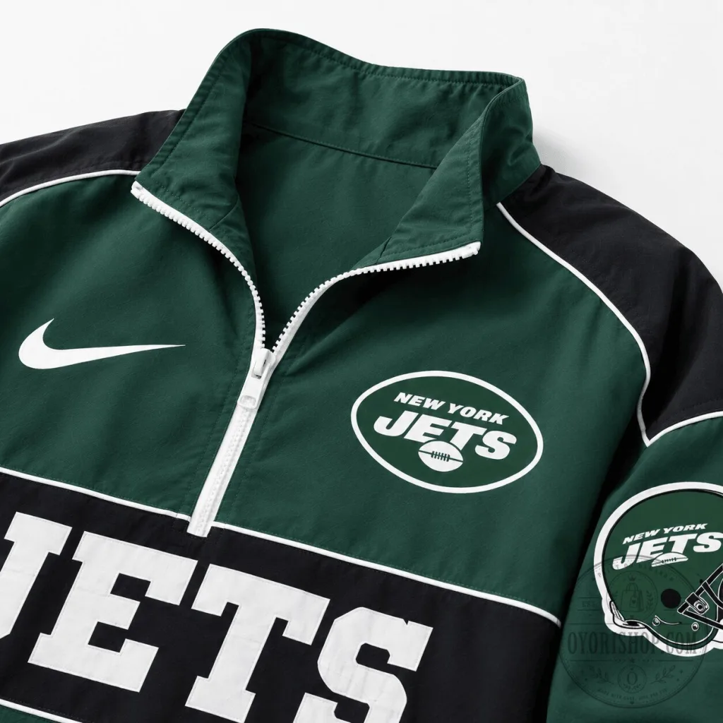 New York Jets National Football League Quarter-Zip Pullover Jacket New York Jets National Football League Quarter-Zip Pullover Jacket