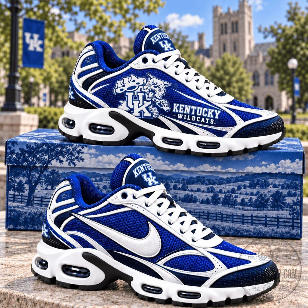 Kentucky Wildcats Blue and White Air Max Style Running Shoes Kentucky Wildcats Blue and White Air Max Style Running Shoes