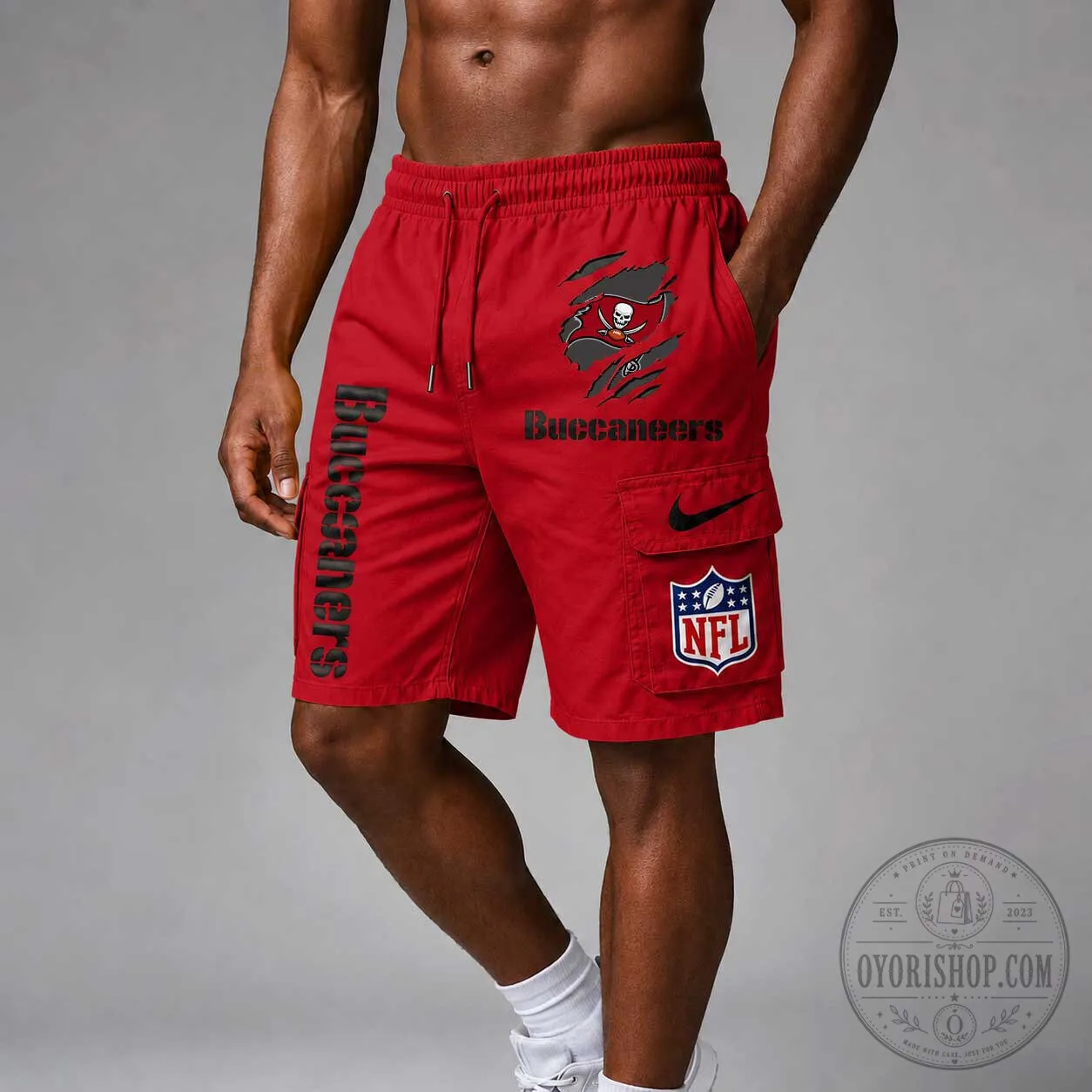 Tampa Bay Buccaneers National Football League Red Cargo Shorts