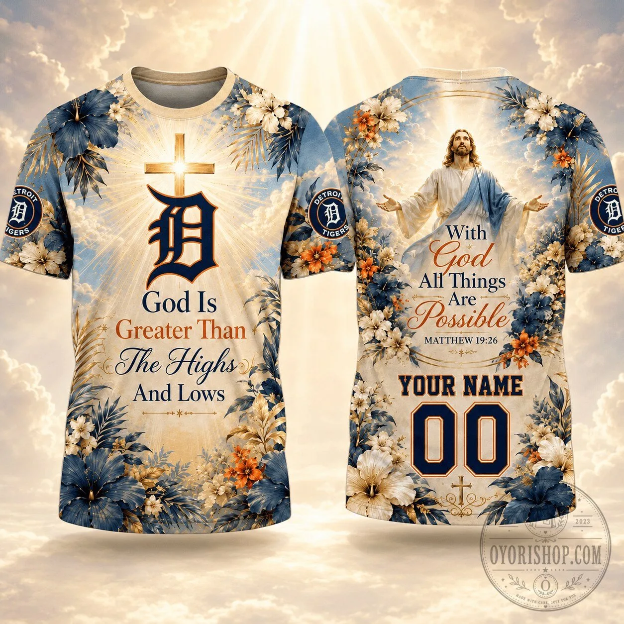 Detroit Tigers Christian Personalized T-Shirt God Is Greater Than The Highs And Lows