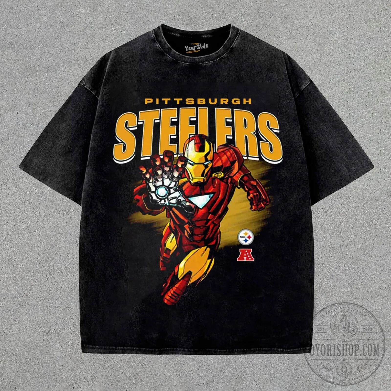 Pittsburgh Steelers Iron Man Marvel Comics Superhero T-Shirt