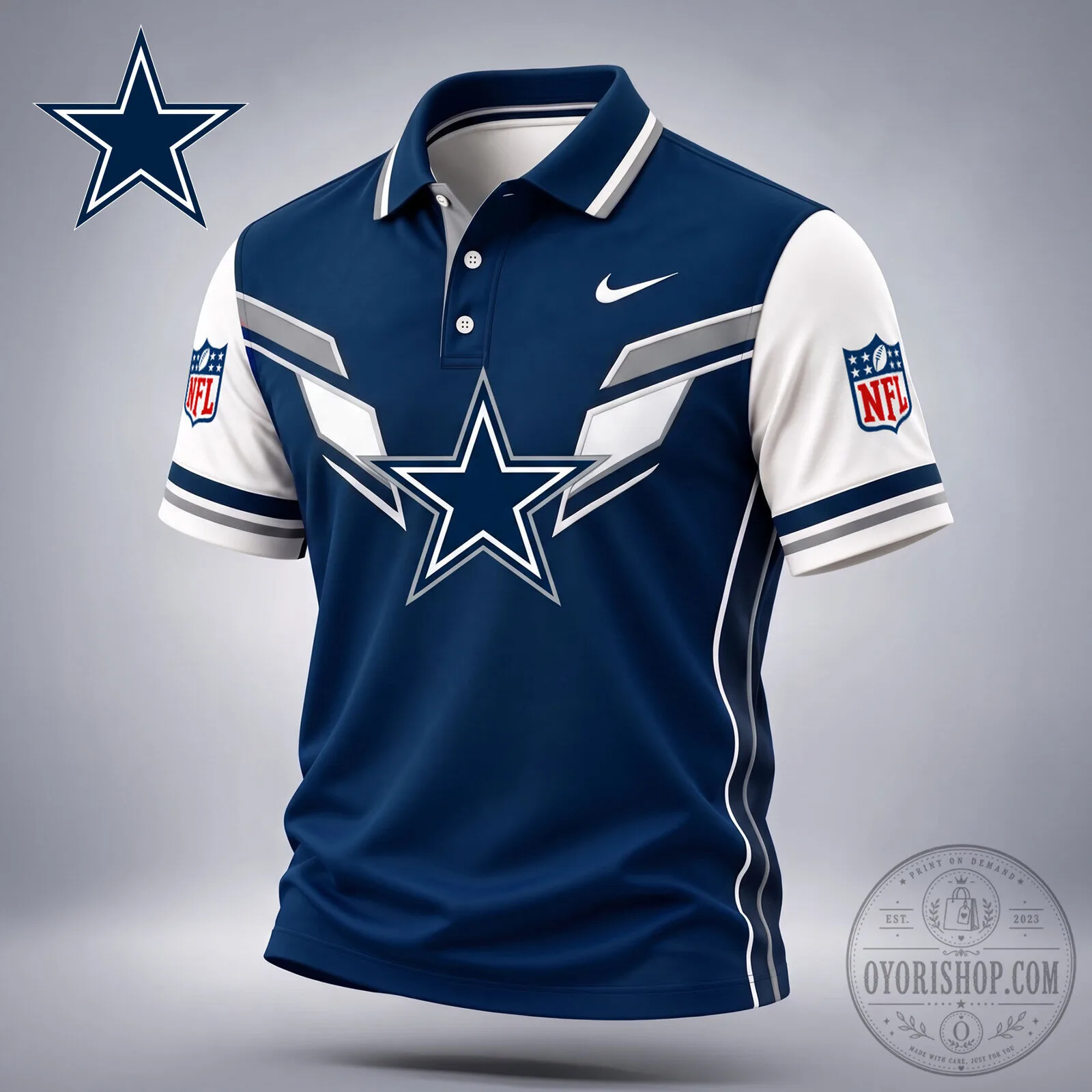Dallas Cowboys NFL Football Team Fan Polo Shirt for Men and Women