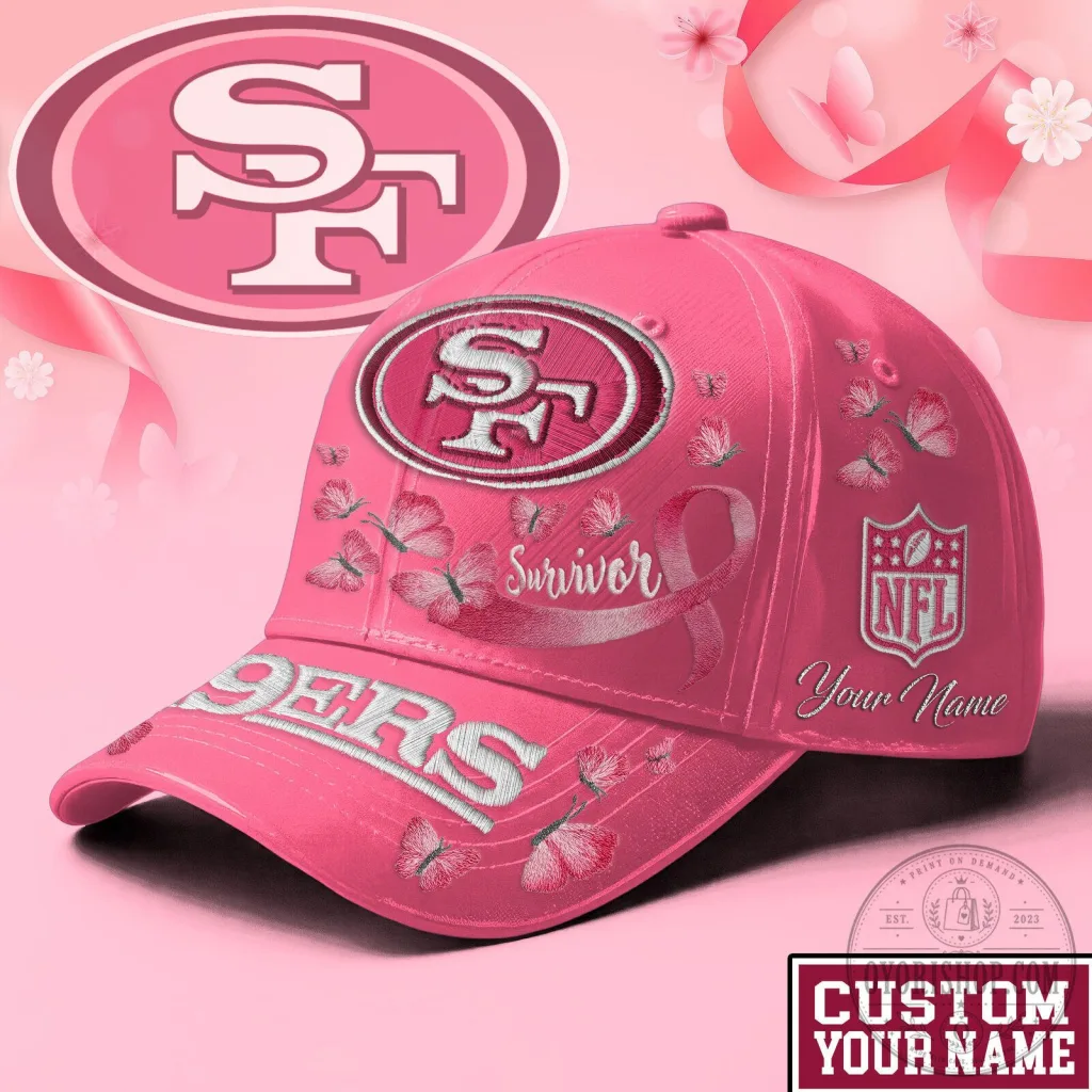 San Francisco 49ers Breast Cancer Survivor 51 Pink Baseball Cap Hat San Francisco 49ers Breast Cancer Survivor 51 Pink Baseball Cap Hat