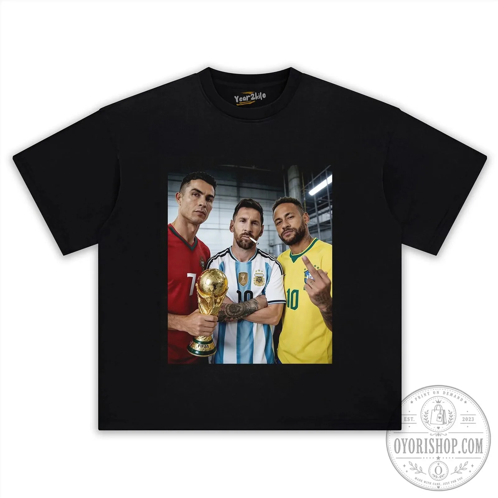 Cristiano Ronaldo Lionel Messi Neymar Football Legends Black T-Shirt 11 Cristiano Ronaldo Lionel Messi Neymar Football Legends Black T-Shirt