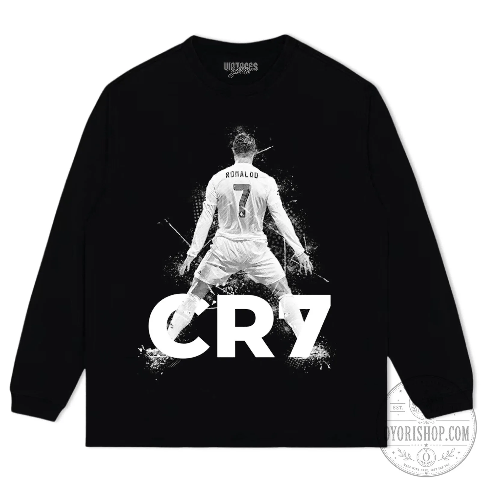 Cristiano Ronaldo CR7 Football Celebration Black Graphic T-Shirt 16 Cristiano Ronaldo CR7 Football Celebration Black Graphic T-Shirt
