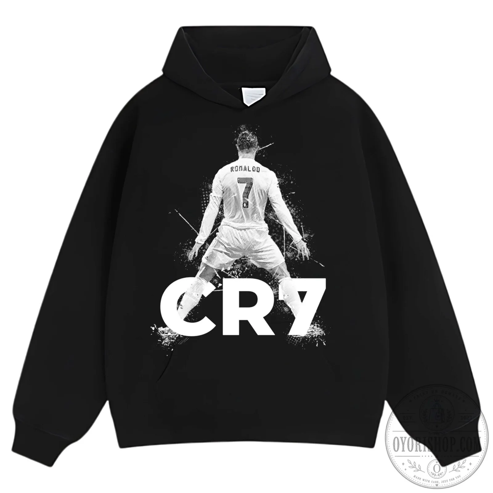Cristiano Ronaldo CR7 Football Celebration Black Graphic T-Shirt 23 Cristiano Ronaldo CR7 Football Celebration Black Graphic T-Shirt