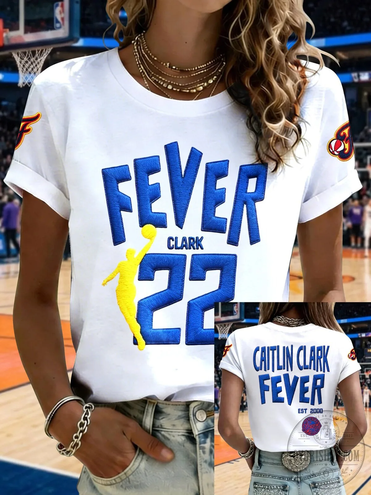 Caitlin Clark Fever Basketball Fan T-Shirt for Women