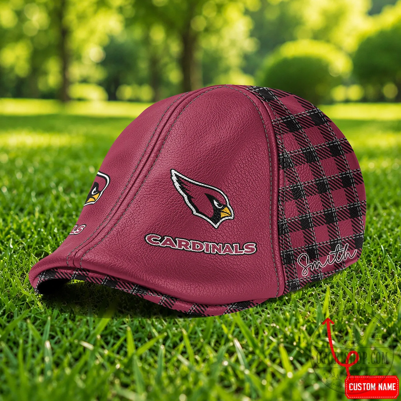 Arizona Cardinals NFL Football Team Custom Name Ivy Cap Flat Cap