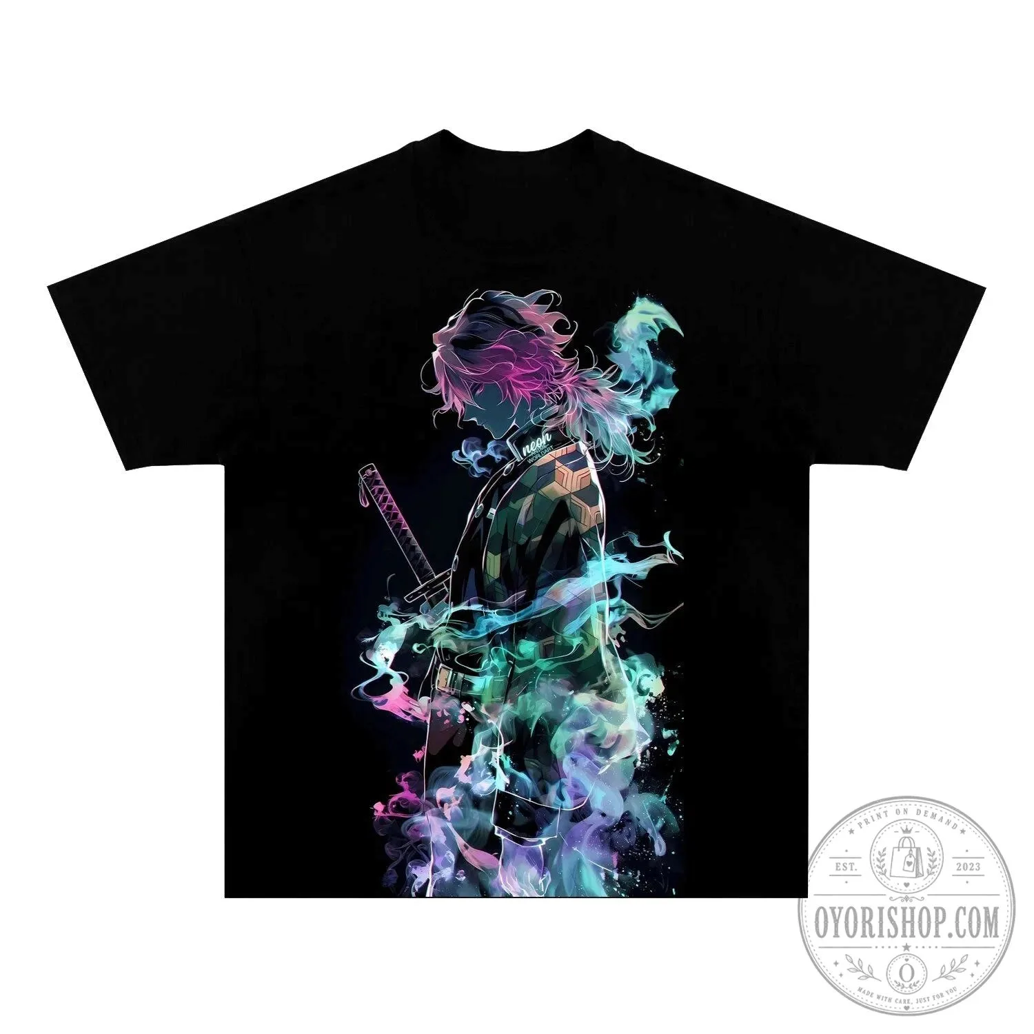 Tanjiro Kamado Demon Slayer Anime Inspired Vintage Graphic T-Shirt