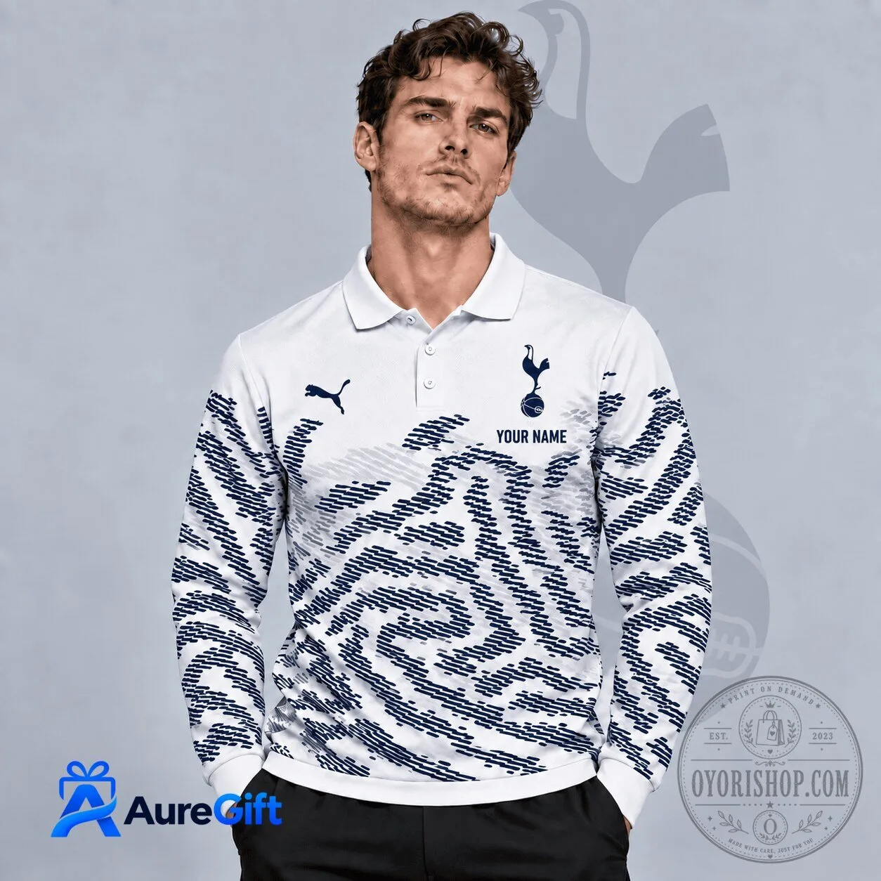Tottenham Hotspur Football Club Personalized Long Sleeve Polo Shirt