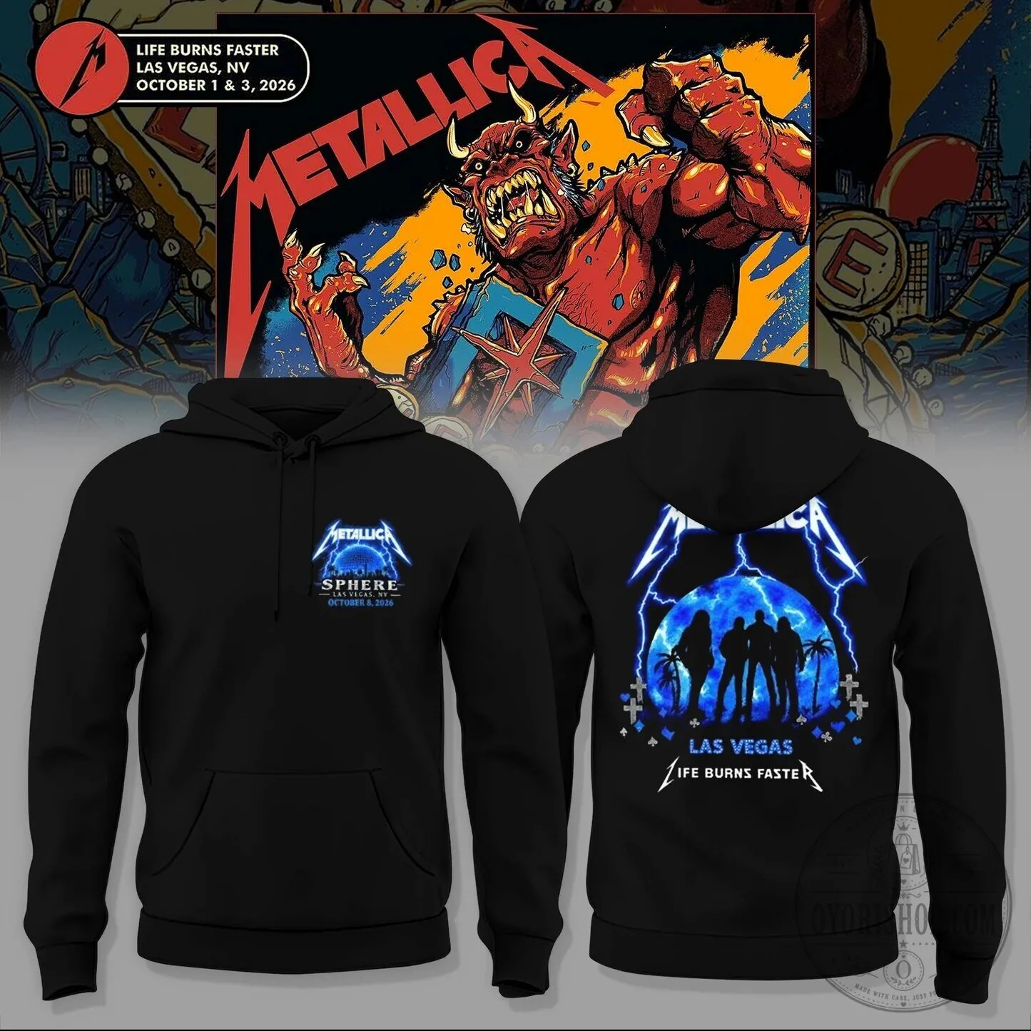 Life Burns Faster Hoodie from Metallica M72 World Tour in Las Vegas