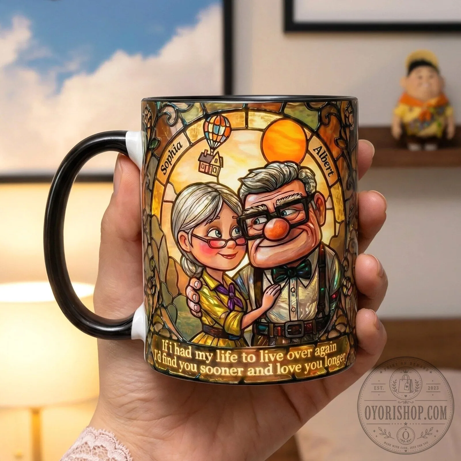 Up Carl and Ellie Personalized Coffee Mug, Disney Pixar Movie Fan Gift 8 Up Carl and Ellie Personalized Coffee Mug, Disney Pixar Movie Fan Gift