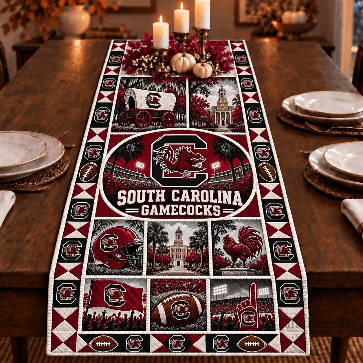 South Carolina Gamecocks Football Team Premium Heritage Table Runner