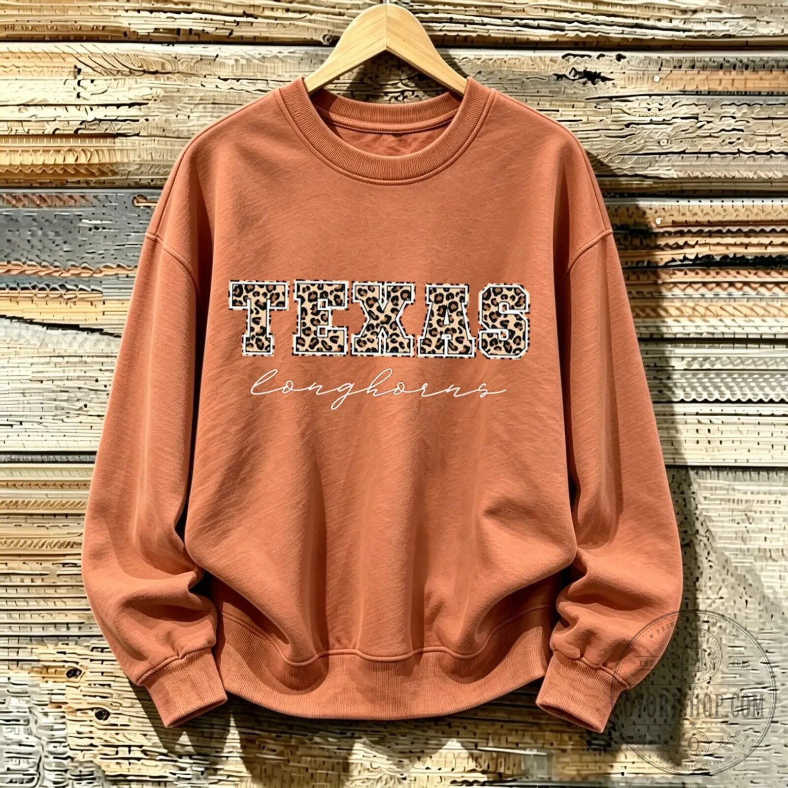 Texas Longhorns Leopard Print College Football Fan Sweatshirt