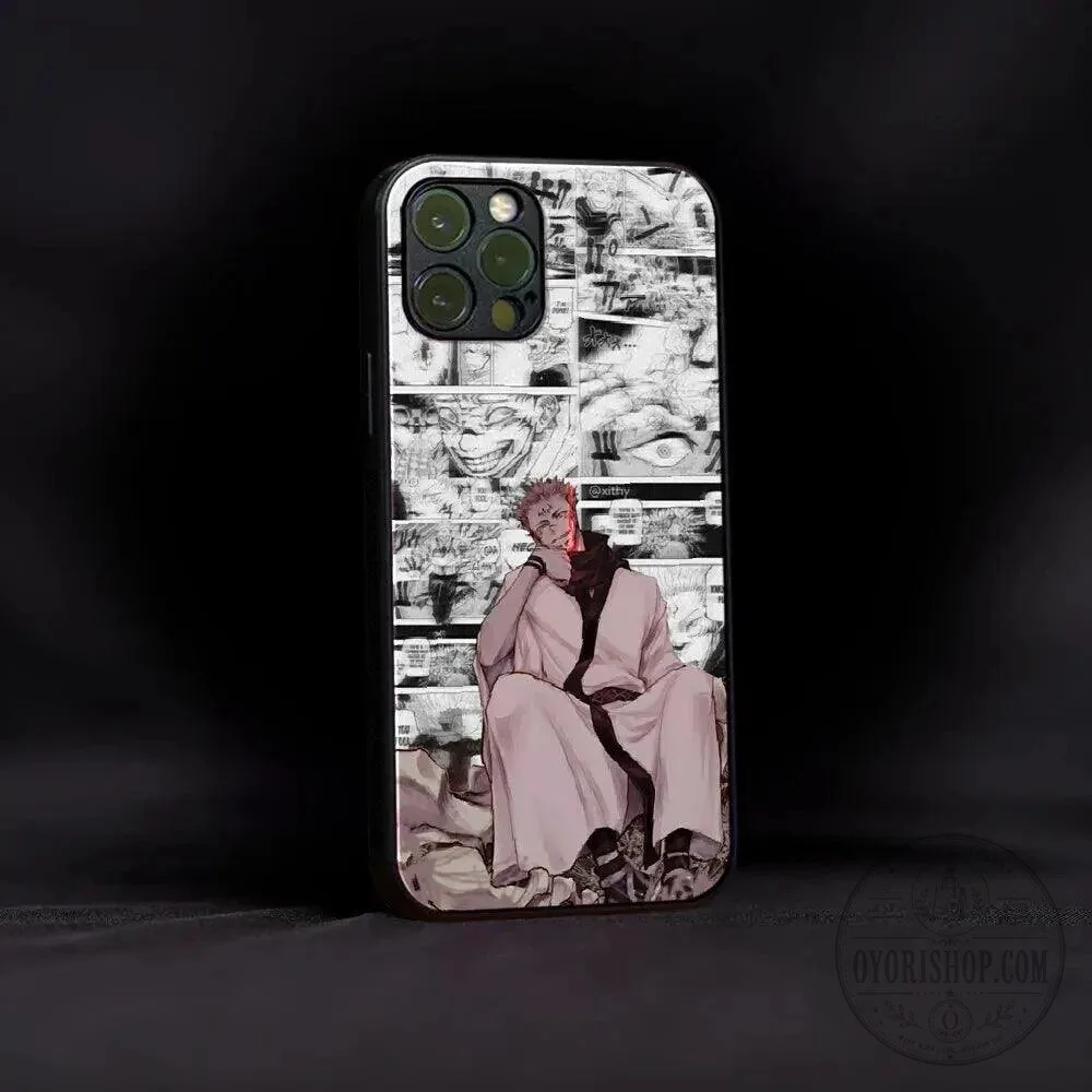 Jujutsu Kaisen Sukuna Manga Panel Design Protective Phone Case
