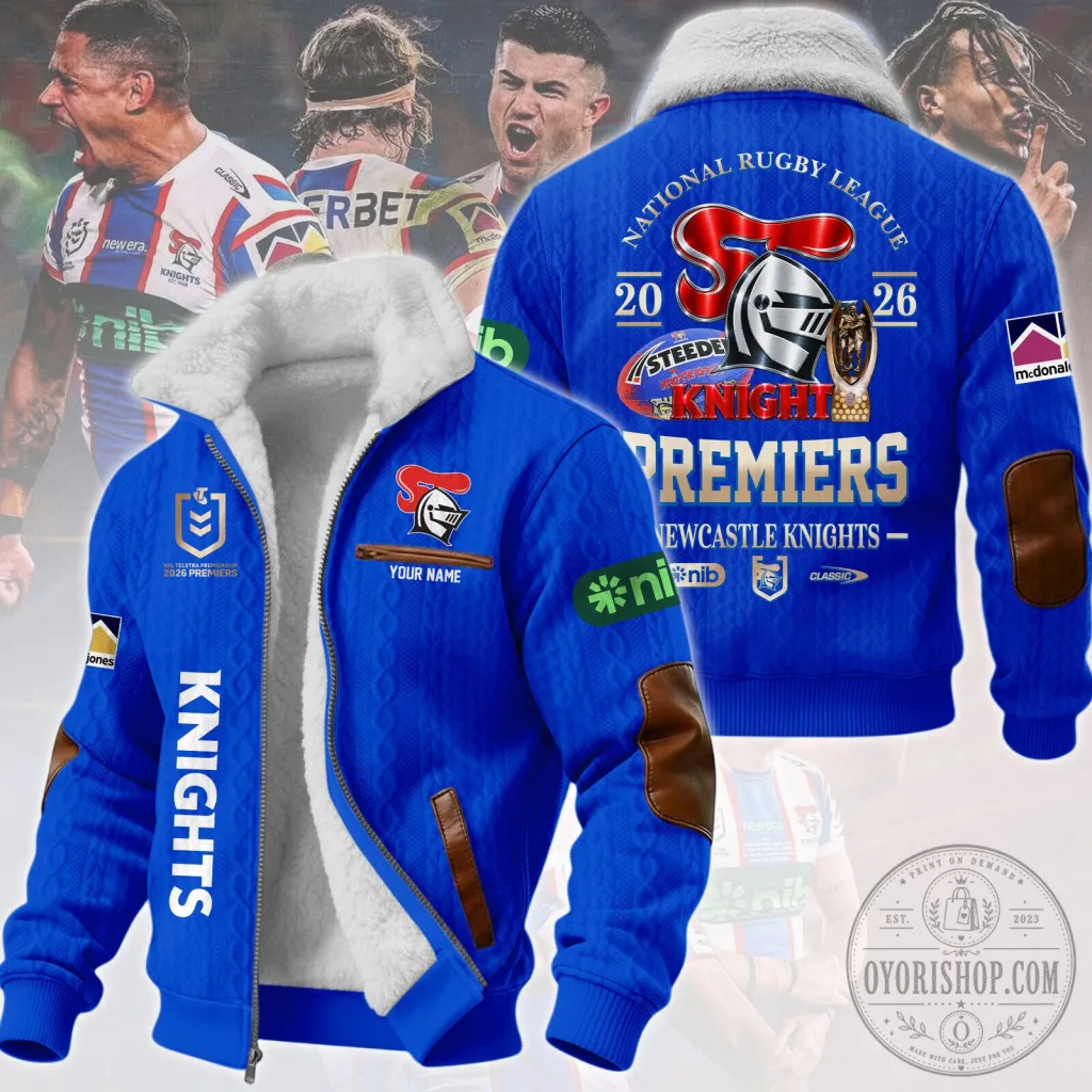 Newcastle Knights National Rugby League 2026 Premiers Winter Fleece Jacket Newcastle Knights National Rugby League 2026 Premiers Winter Fleece Jacket