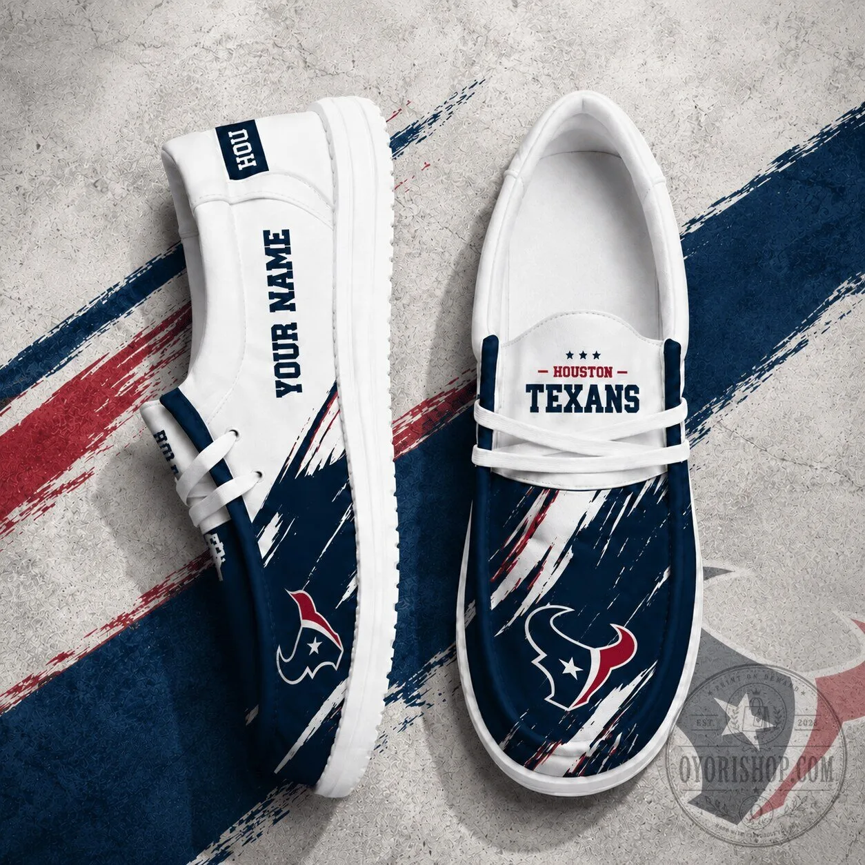 Houston Texans Personalized Name Custom Fan Shoes