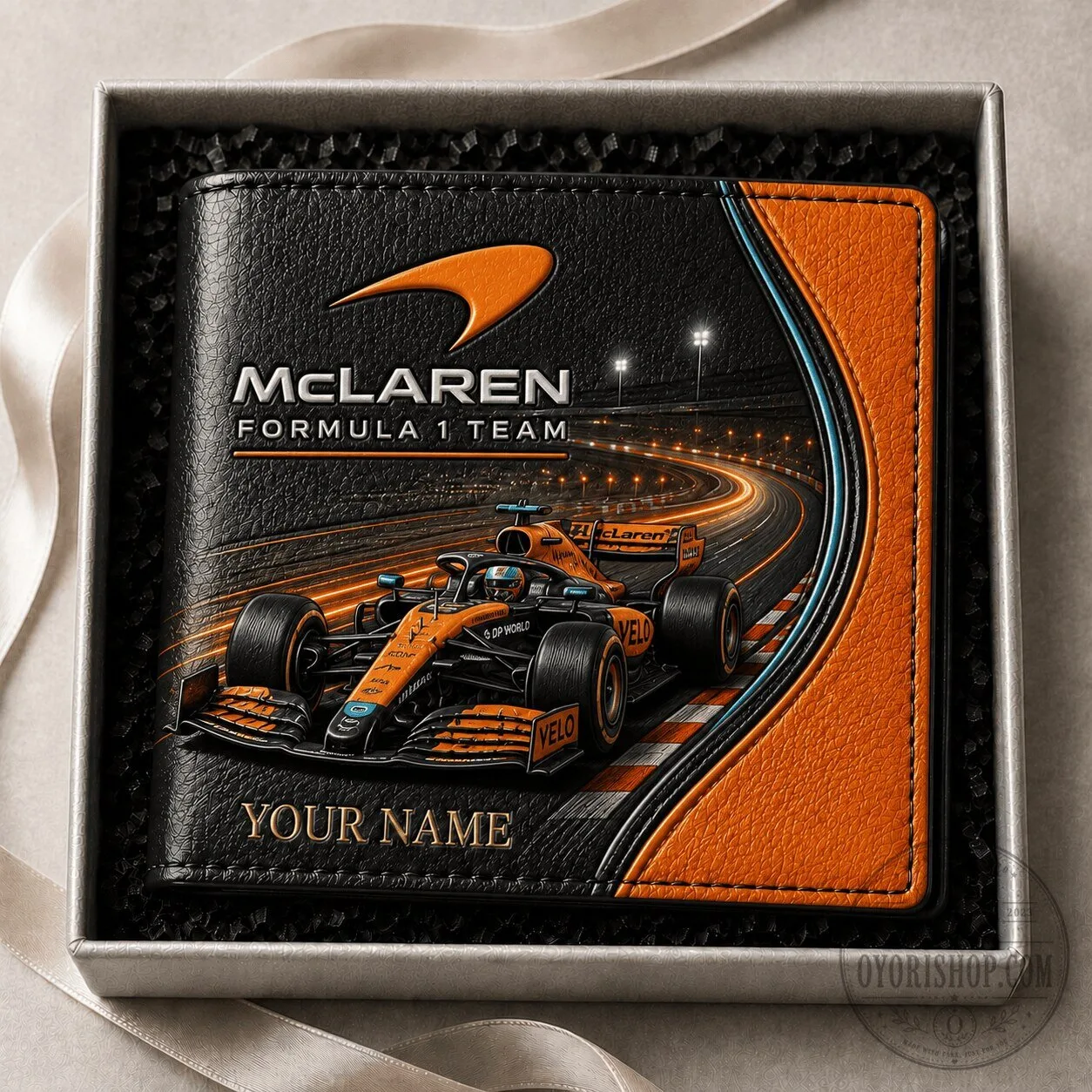 McLaren Formula One Team Personalized Leather Wallet