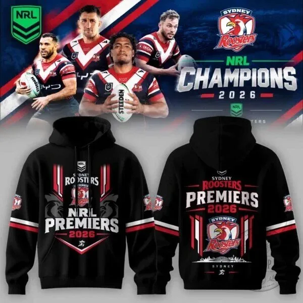 Black Hoodie of the 2026 National Rugby League Champions, Sydney Roosters