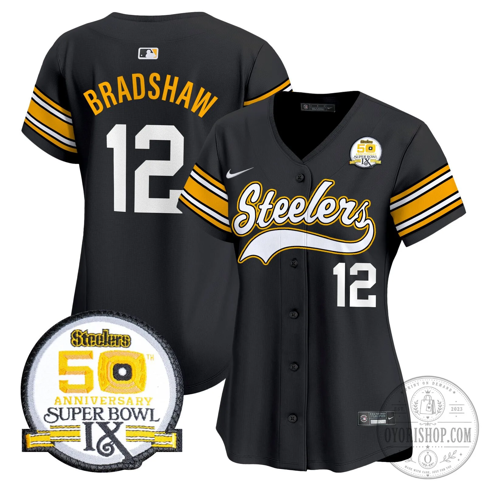 Pittsburgh Steelers Justin Fields Number 2 Black Baseball Jersey 69 Pittsburgh Steelers Justin Fields Number 2 Black Baseball Jersey