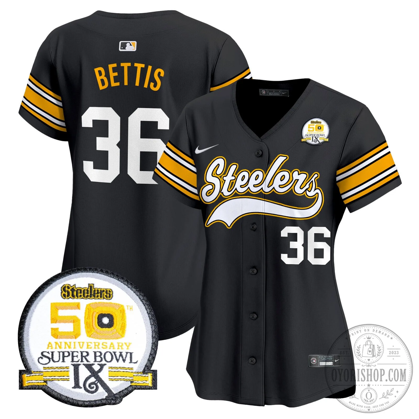 Pittsburgh Steelers Justin Fields Number 2 Black Baseball Jersey 71 Pittsburgh Steelers Justin Fields Number 2 Black Baseball Jersey