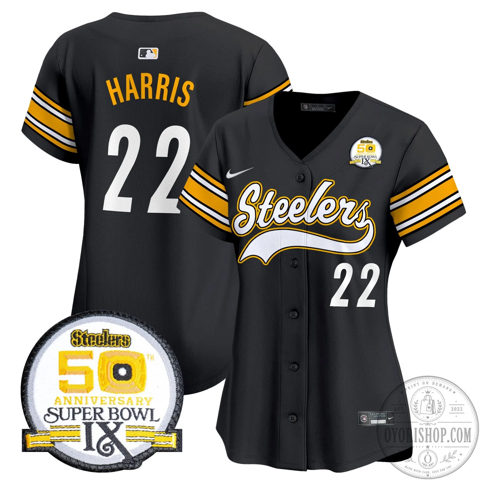 Pittsburgh Steelers Justin Fields Number 2 Black Baseball Jersey 87 Pittsburgh Steelers Justin Fields Number 2 Black Baseball Jersey