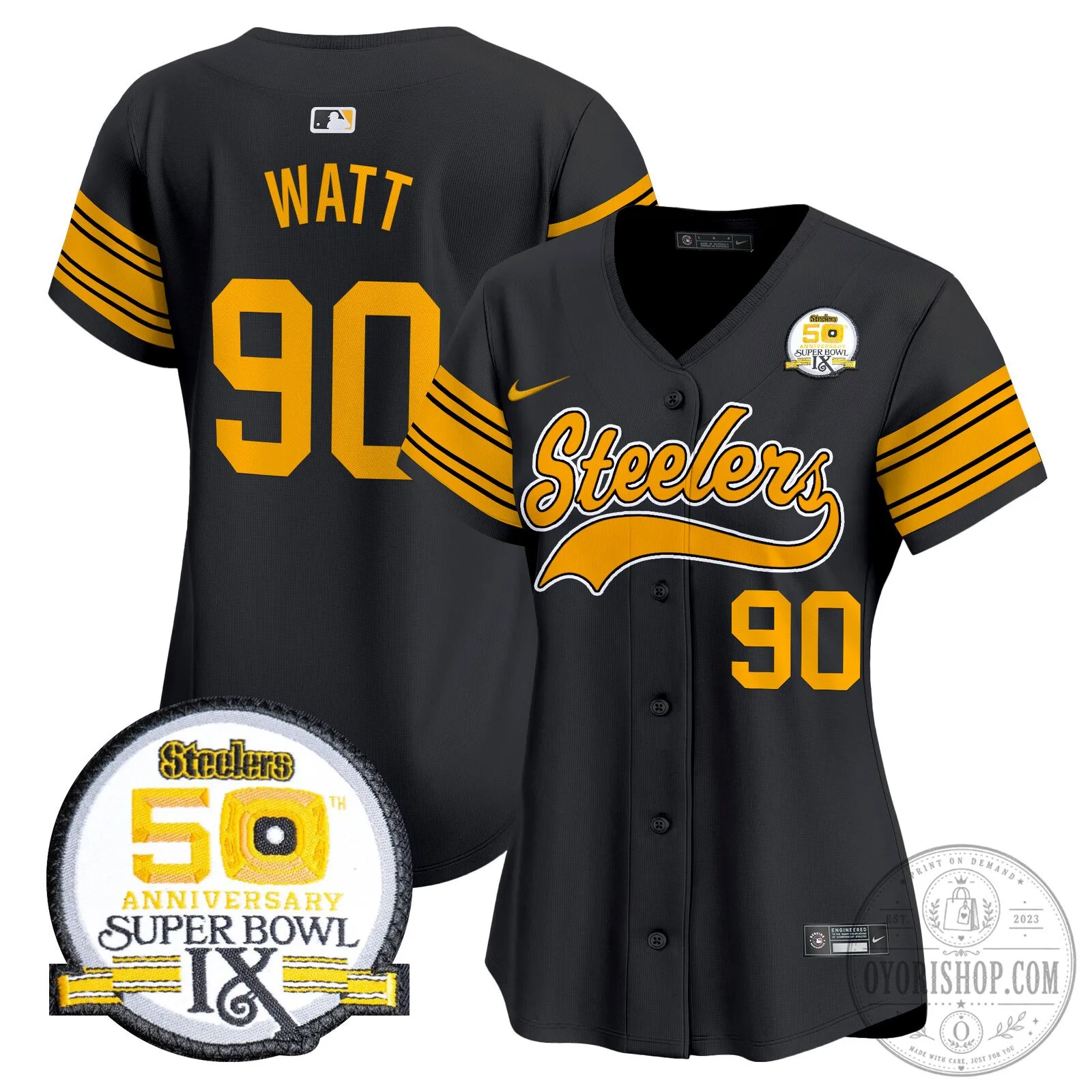Pittsburgh Steelers Justin Fields Number 2 Black Baseball Jersey 115 Pittsburgh Steelers Justin Fields Number 2 Black Baseball Jersey