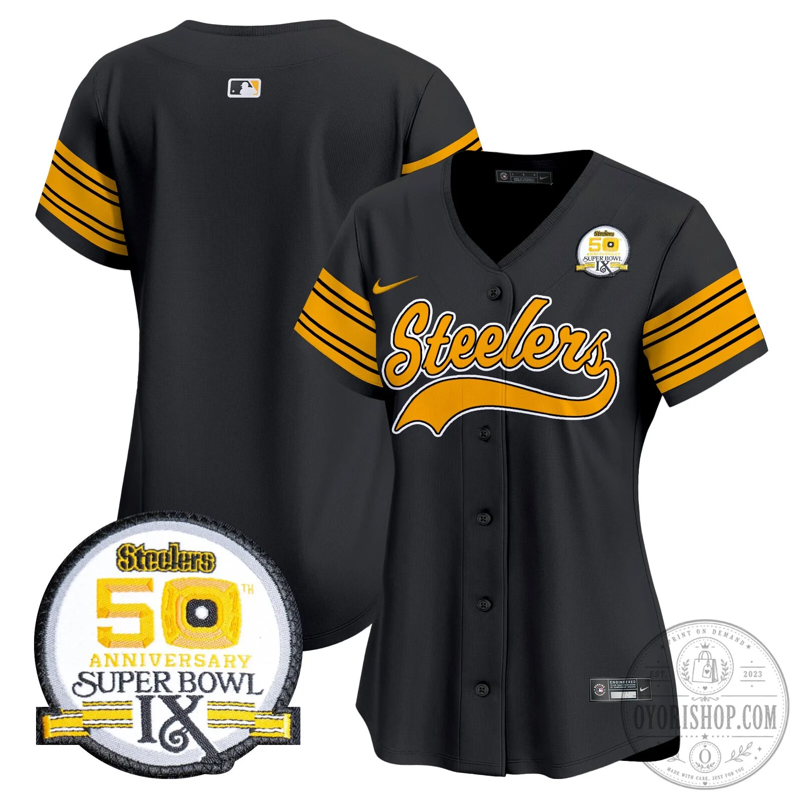 Pittsburgh Steelers Justin Fields Number 2 Black Baseball Jersey 123 Pittsburgh Steelers Justin Fields Number 2 Black Baseball Jersey
