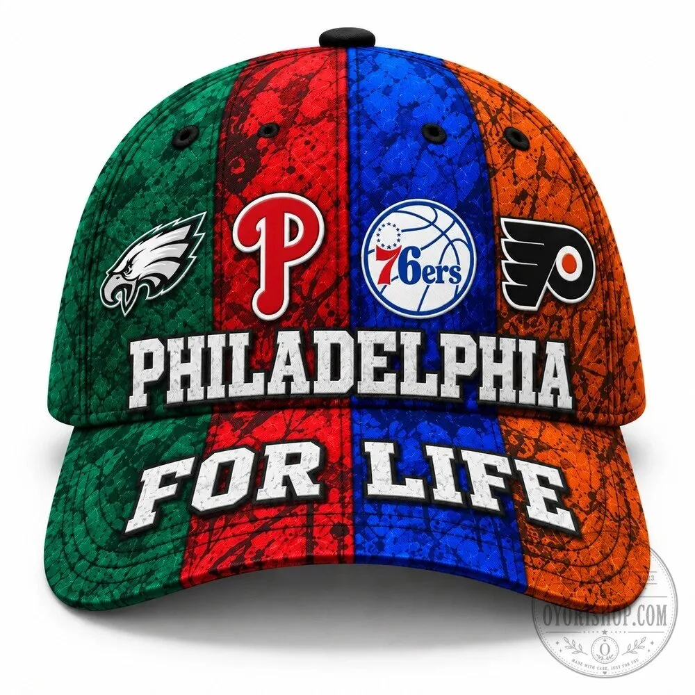 Philadelphia Sports For Life Split Color Baseball Cap