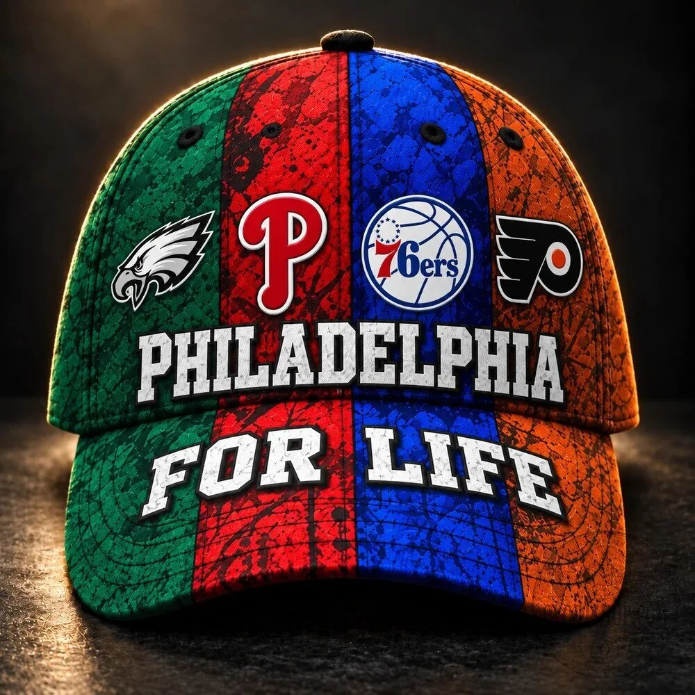 Philadelphia Sports For Life Split Color Baseball Cap 12 Philadelphia Sports For Life Split Color Baseball Cap