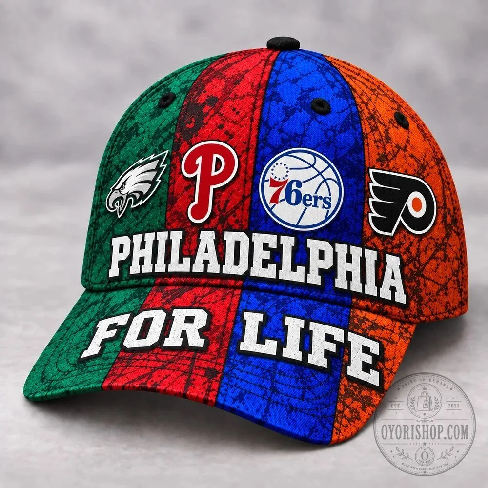 Philadelphia Sports For Life Split Color Baseball Cap 13 Philadelphia Sports For Life Split Color Baseball Cap