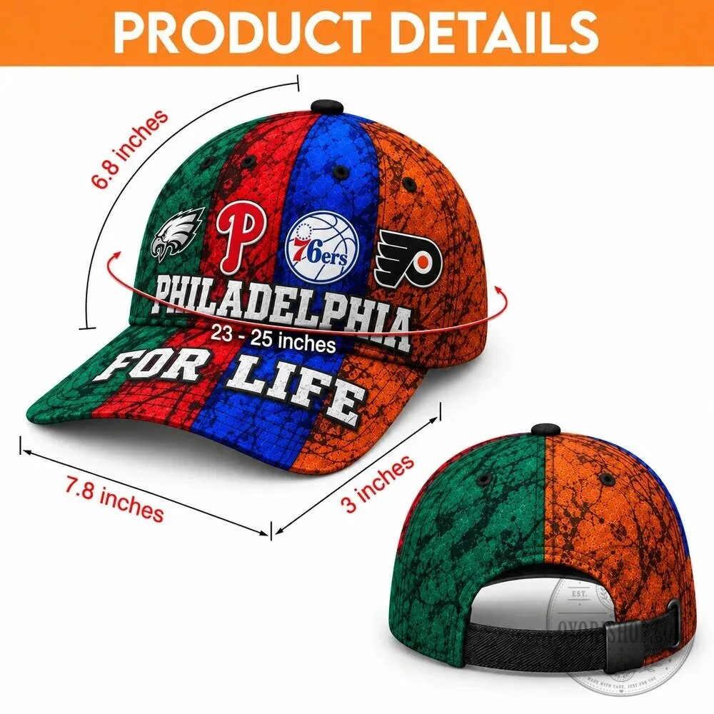Philadelphia Sports For Life Split Color Baseball Cap 17 Philadelphia Sports For Life Split Color Baseball Cap