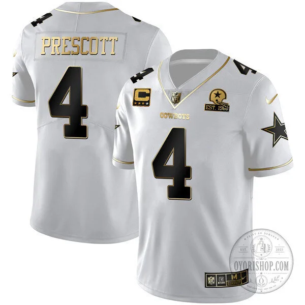 White Gold Vapor Limited Football Jersey of Micah Parsons for Dallas Cowboys 26 White Gold Vapor Limited Football Jersey of Micah Parsons for Dallas Cowboys
