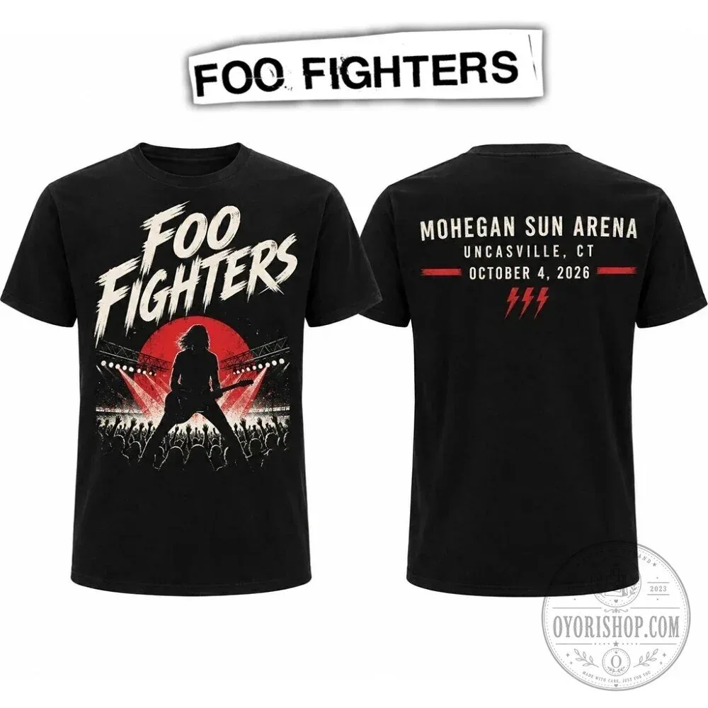 Uncasville Connecticut Foo Fighters Concert Tee from Mohegan Sun Arena, Rock Band Shirt 1 Uncasville Connecticut Foo Fighters Concert Tee from Mohegan Sun Arena, Rock Band Shirt