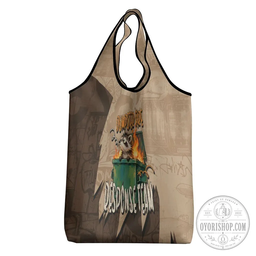 Dumpster Fire Response Team Raccoon Cartoon Reusable Grocery Bag 13 Dumpster Fire Response Team Raccoon Cartoon Reusable Grocery Bag