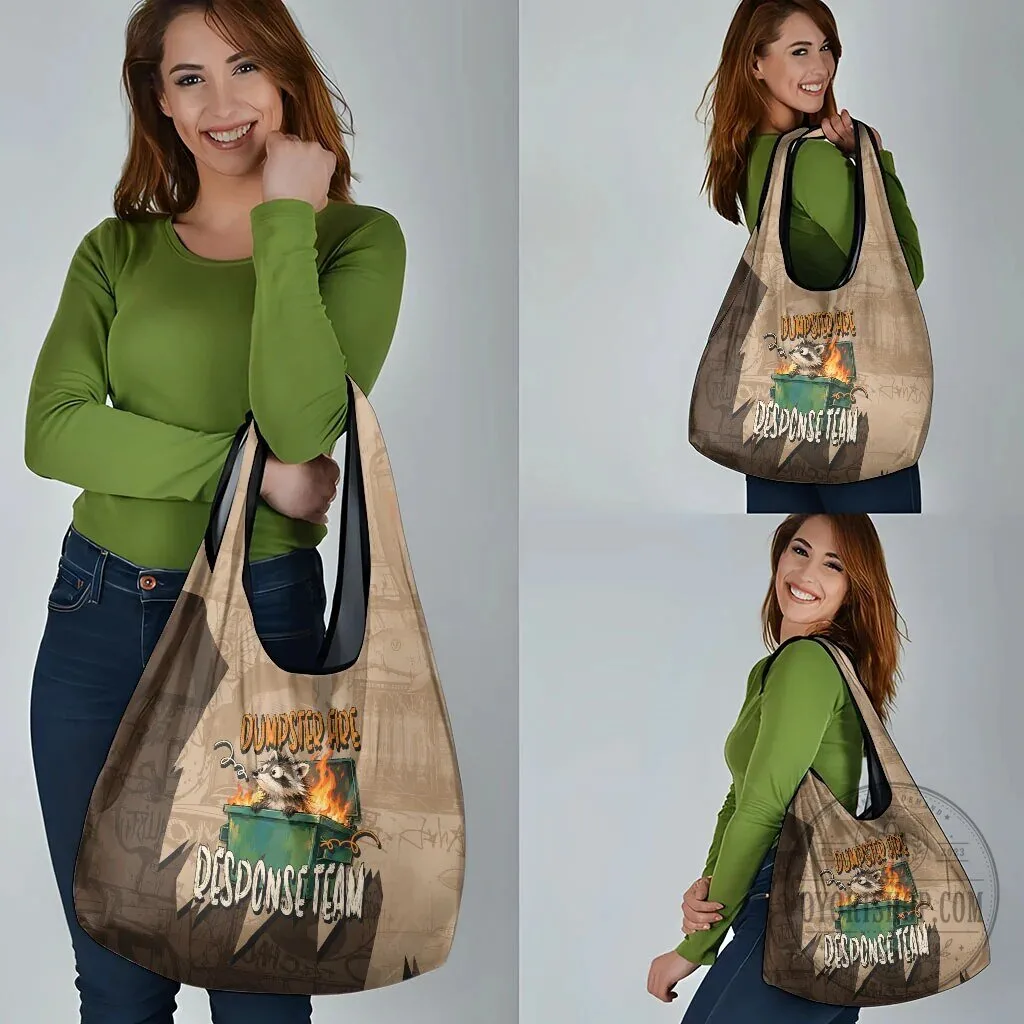 Dumpster Fire Response Team Raccoon Cartoon Reusable Grocery Bag 17 Dumpster Fire Response Team Raccoon Cartoon Reusable Grocery Bag