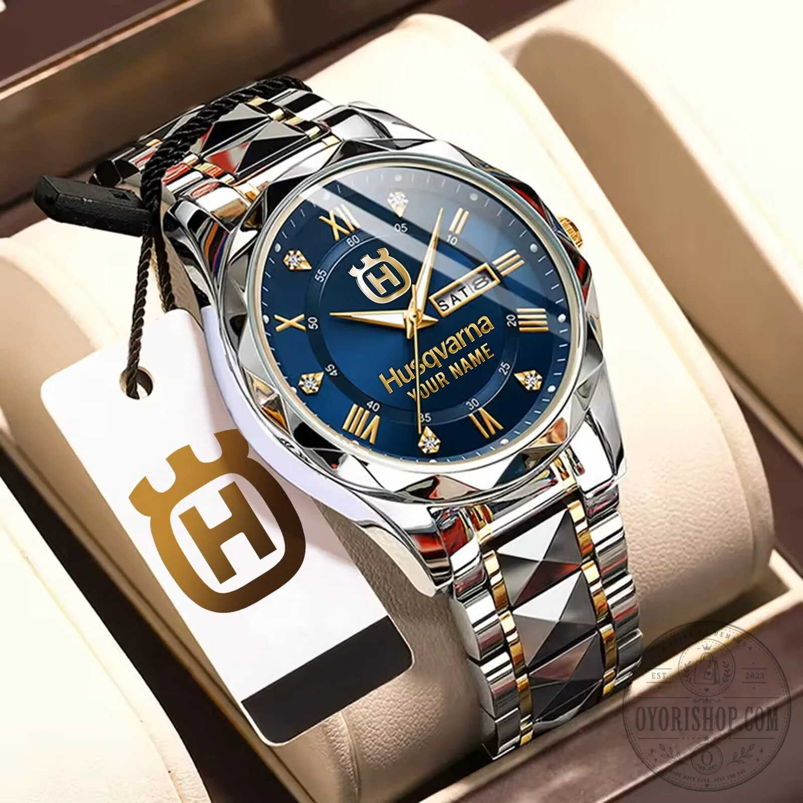 Husqvarna Motorcycles Custom Name Elegant Fashion Design Watch