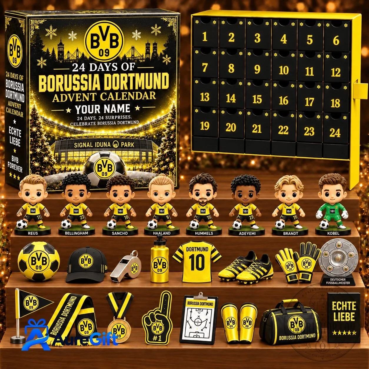 Borussia Dortmund Soccer Team 24 Days of Advent Calendar for Christmas Countdown 2 Borussia Dortmund Soccer Team 24 Days of Advent Calendar for Christmas Countdown