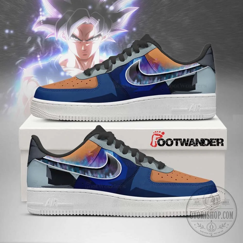 Son Goku Ultra Instinct Dragon Ball Z Anime Custom Embossed Logo Shoes