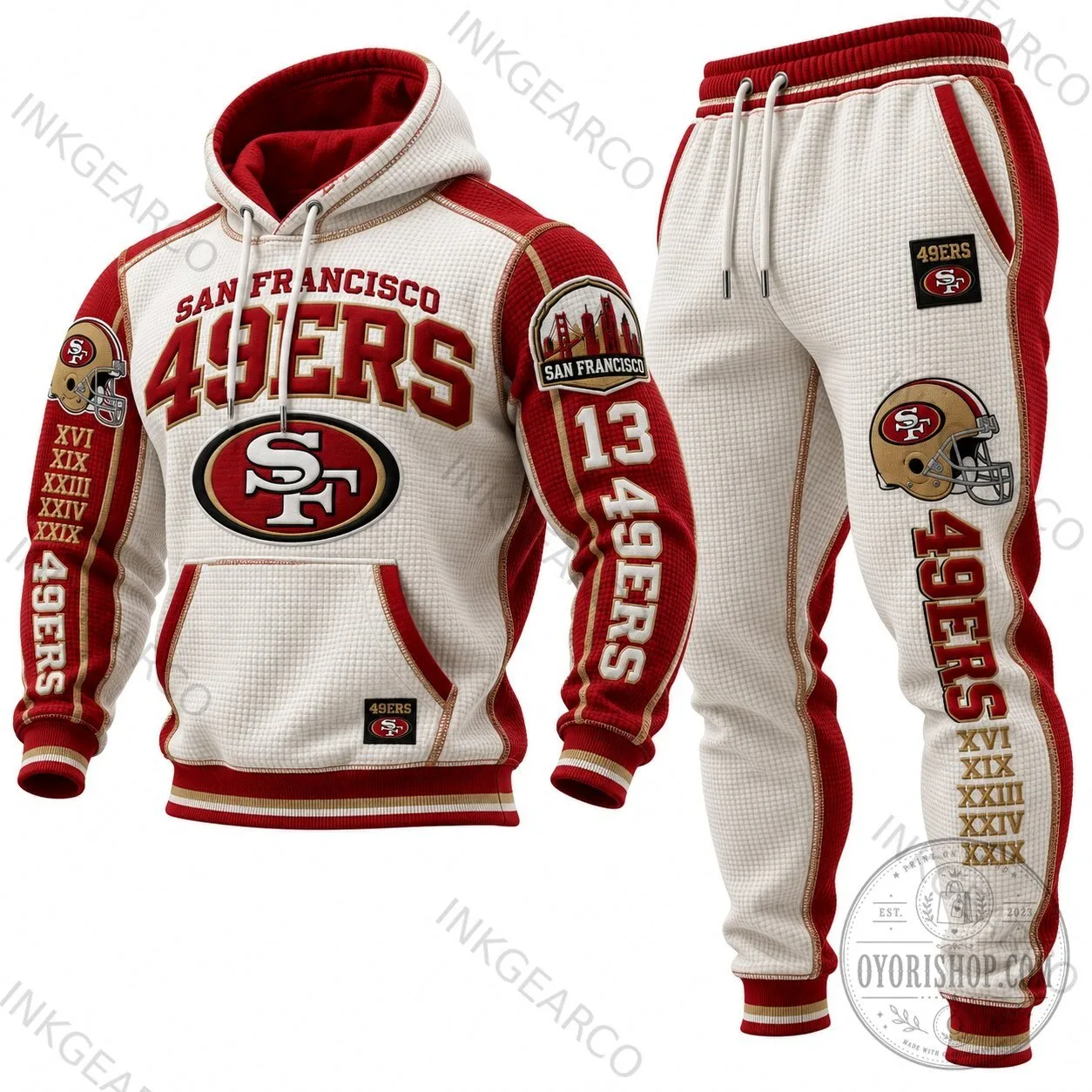 San Francisco 49ers Waffle Knit Hoodie