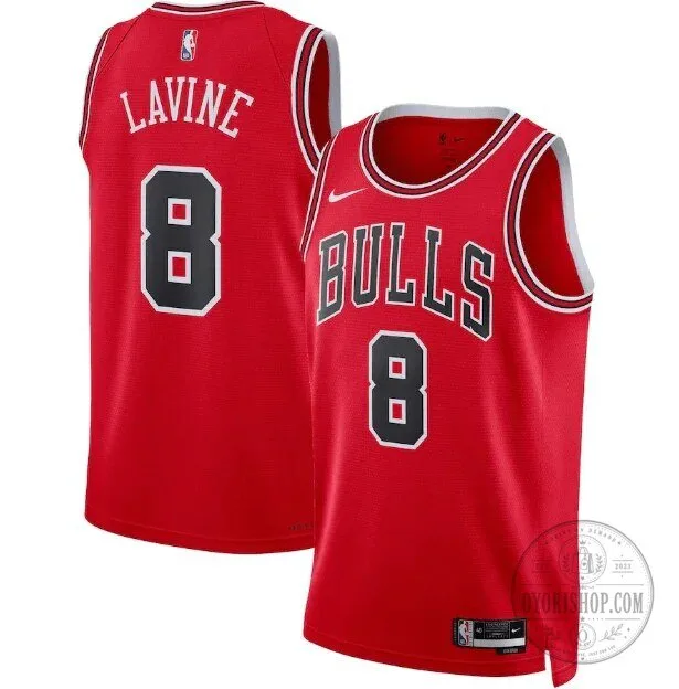 Zach LaVine Chicago Bulls Red Icon Edition Nike NBA Basketball Jersey