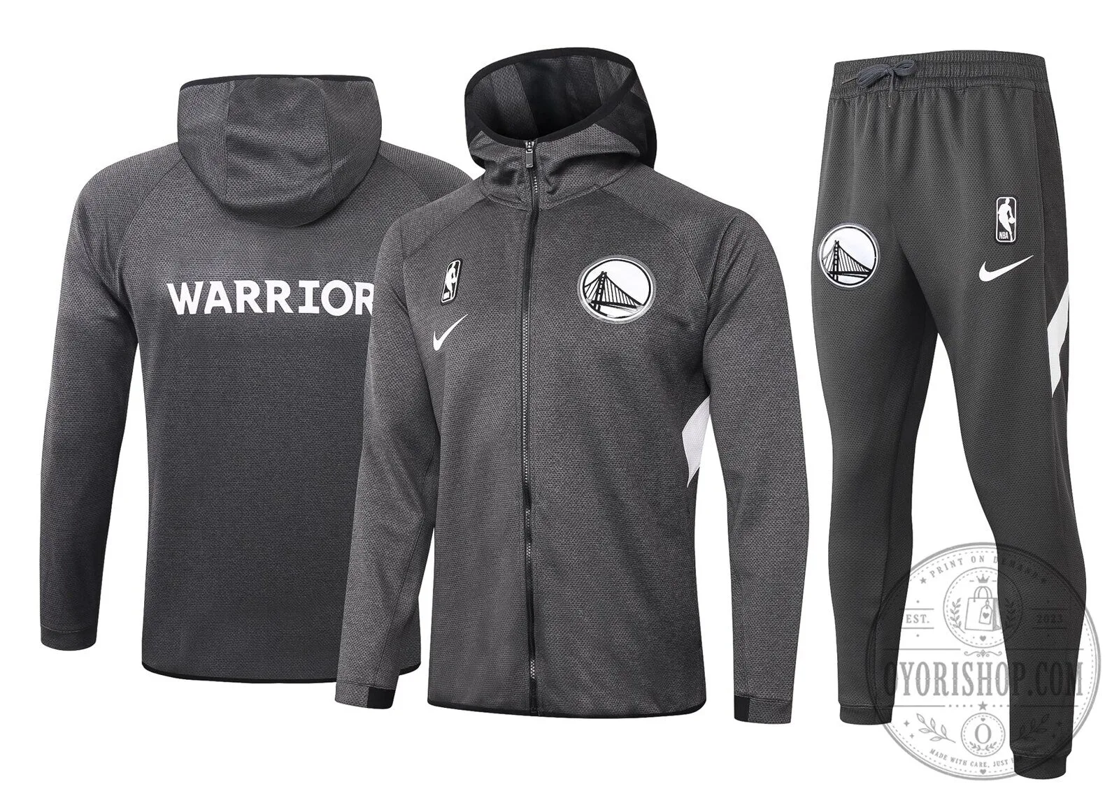 Golden State Warriors NBA Therma Flex Black Training Hoodie Tracksuit